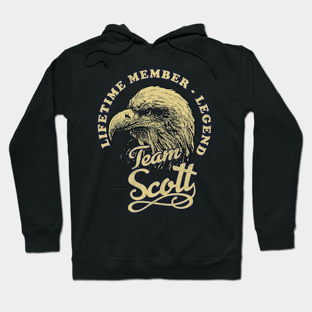 Scott Name - Lifetime Member Legend - Eagle Hoodie by Stacy Peters Art